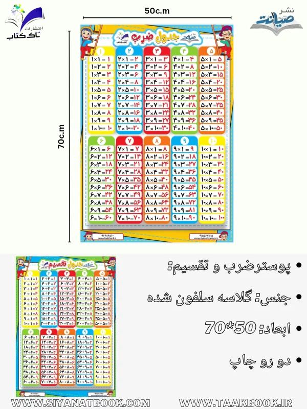 جدول ضرب و تقسیم
