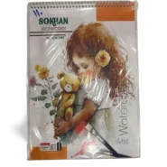 دفتر طراحی سخن سایز A4 طرح دختر و عروسک